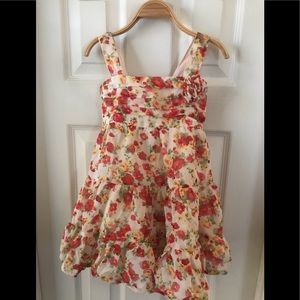 TEDDYBOOM FLOAL DRESS FLOWER ACCENT LINED 3T